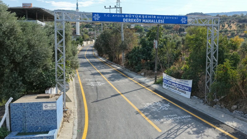 Efeler Dereköy’de Ana Yol Baştan Sona Yenilendi